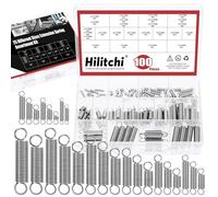 Hilitchi 100Pcs 25Sizes Extension Spring Assortment Kit Extension Spring Stainless Steel Springs Assorted Size Small Springs Compression Tension Springs for Repairs Maintenance