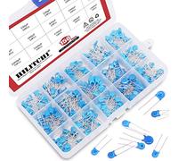 Hilitchi 150-Pcs 15 Value High Voltage DIP Ceramic Capacitor Assortment Kit - 2KV 2000V 100pF to 10000pF