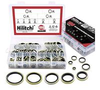 Hilitchi 180-Pcs Metric Dowty Bonded Seal Oil Washer Assortment Kit - 10-SIZE: M6 to M24