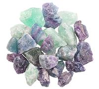 Hilitchi 1lb Bulk Raw Fluorite Stone Rough Crystal Stone for Cabbing, Tumbling, Cutting, Polishing, Wire Wrapping,Gem Mining, Wicca, Reiki and Crystal Healing
