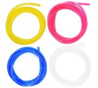 Hilitchi 20-Feet 4 Color Transparent Petrol Fuel Line Hose Lubricant of 4 Sizes Tubing for Weedeater Chainsaw Common 2 Cycle Small Engines