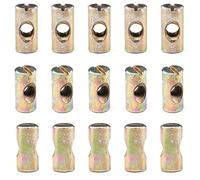 Hilitchi 20-Pcs M6 Pozidriv Slotted Barrel Nuts Cross Dowels Slotted Nuts for Furniture Beds Crib Chairs - M6 x 20mm