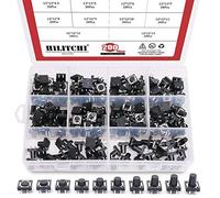Hilitchi 200Pcs 10 Values 4 Pins 12 x 12mm Tactile Push Button Switch Micro Momentary Tact Assortment Kit