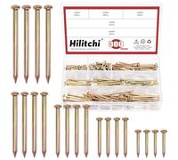 Hilitchi 301PCS 5 Sizes Brick Steel Nails Assortment Kit 0.78" 1.2" 1.58" 2" 2.36" Galvanized Concrete Wall Nail Cement Nails for Concrete Brick Drywall (Colorful)