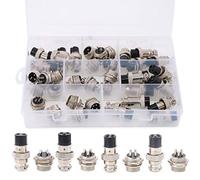 Hilitchi 40-Piece 2-5 Pin 16mm Thread Male Female Panel Metal Aviation Wire Connector Plug Assortment Kit