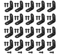 Hilitchi Black L Brackets Corner Brace Stainless Steel Right Angle Brackets (30MM)