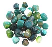 Hilitchi Green Agate Stone Tumbled Stones for Plants Cacti & Succulents Bedding, Vase Filler, Landscape Bottom Decoration (About 1lb(455g)/Bag)
