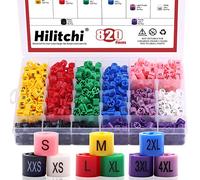 Hilitchi Hanger Markers Color Coded Garment Clothing Hanger Size Markers Assortment Kit (Pack of 820)