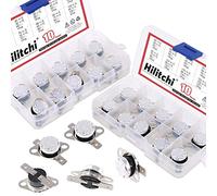 Hilitchi KSD301 20Pcs NO and NC Thermostat Temperature Thermal Control Switch Auto Reset 40C to 135C Thermal Control Switch Assortment Kit with Bimetal Disc. for Household Electric Appliances