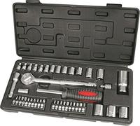 Hilka 02204302 3/8-Inch and 1/4-Inch Drive Socket Set Metric (43-Piece)