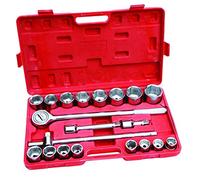 Hilka Tools Drive Socket Set 04102102 21-Piece Metric 3/4-Inch Drive Large