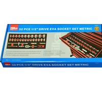 Hilka 1/2" Drive Socket Set - Metric 32pc Tool Kit in EVA Foam Tray 01133212