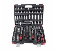 Hilka Tools Dr Socket Set 01110171 – Black/Silver, 3/8, 1/4-Inch