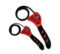 Hilka 12630002 2 PCE Strap Wrench Set, Red & Black