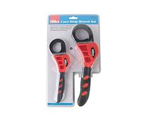 Hilka 12630002 2 PCE Strap Wrench Set, Red & Black