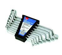 Hilka 16700802 Metric Ring Spanner Set, 8 pce, Set of 8 Pieces, Silver