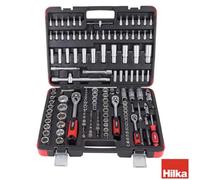Hilka 171 Piece Mechanics Tool Set, Vanadium Steel, Heat Treated, Quick Release Ratchets, Sockets & Bits In Carry Case