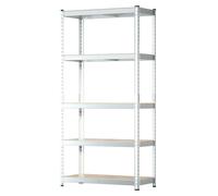 Hilka Tools Boltless Shelving SHG5175 – 5-Tier 175 kg Capacity – Silver 42 cm