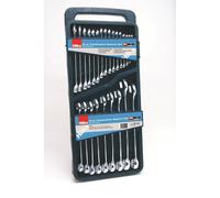 Hilka 25-piece Chrome Vanadium Metric Combination Spanner Set - Silver, Silver