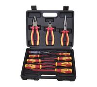HILKA 34688011 - 11 pce VDE Screwdriver & Pliers Set In Carry Case