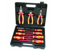 Hilka 34688011 VDE Screwdriver and Plier Set - Red/Yellow (11-Piece)