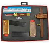 Hilka 43909805 4 PCE Miniature Woodworking Tool Set in PU