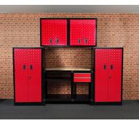 Hilka 5-Piece Garage Storage Solution - Red & Black