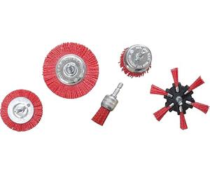 Hilka 51970500 5 pce Nylon Filament Abrasive Brush Set
