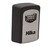 Hilka 70104050 Wall Mounted Key Storage Box, Black/Silver, 15x7x21.5cm