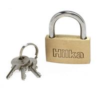 Hilka 70750030 Slim Brass Padlock, Gold, 30 mm