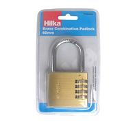 Hilka 70760060 60 mm Brass Combination Pad Lock