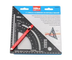 Hilka 75400307 7" (180mm) Aluminium Adjustable Square