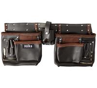 Hilka HD Leather Double Tool Belt - Heavy Duty Oil Tanned - 6 Pockets & Buckle