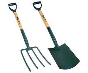 Hilka 92062020 2 PCE Carbon Steel Digging Spade & Fork