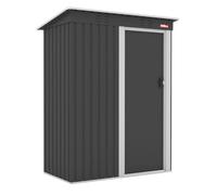 Hilka 5x3ft Metal Garden Shed, Grey