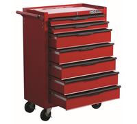 Hilka Tools 7-Drawer Heavy Duty Trolley – Ball Bearing Slides – Red