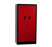 Hilka Garage Tall Cabinet - Metal Tool Storage Floor Cupboard Locker Unit