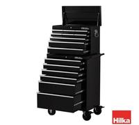Hilka Hd Pro+ 15-Drawer Tool Chest & Trolley Combo Heavy-Duty Steel, Lockable Drawers, Ball-Bearing Slides, 335Kg Capacity