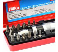 Hilka Tools Impact Driver Set 11670013 Pro Craft 1/2-Inch 13-Piece