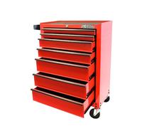 Hilka Tools 7-Drawer Heavy Duty Trolley – Ball Bearing Slides – Red