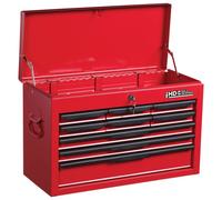Hilka Heavy Duty 9 Drawer Tool Chest Garage Workshop Red Steel Cabinet UK Mobile