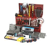 Hilka Heavy Duty Tool Chest 270 Piece Mechanics Kit Garage Workshop Red Steel UK