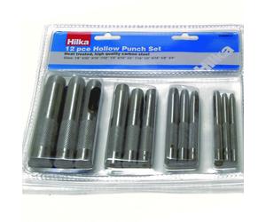 Hilka Hole Punch Set 12pc Hollow Hole Punches Leather Craft Belt Cutters Eyelets
