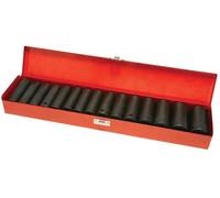 Hilka Impact Socket Set Metric Half Inch 1/2" Deep Drive 15 Piece Sockets Kit