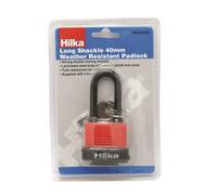 Hilka Long Shackle 40mm Weather Resistant Padlock Shed Gate Garage