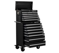 Hilka Professional 16 Drawer Tool Chest Trolley Combination PTC16 Garage Black