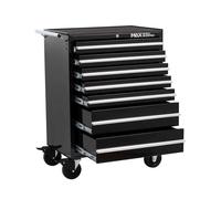 Hilka Professional 7 Drawer Tool Trolley Cabinet Mobile Storage Chest Unit Black
