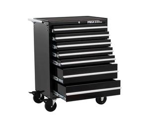 Hilka Professional 7 Drawer Tool Trolley Cabinet Mobile Storage Chest Unit Black