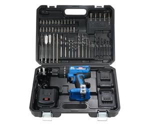 Hilka PTLBD1822 18V Li-ion Brushless Combi Drill with Two 2.0Ah Batteries & 50 PCE Accessories