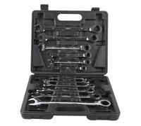 Hilka Ratchet Ring Spanner Set 12Pc Reversible Wrench Metric In Case 11404012